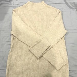 Beige women turtle neck